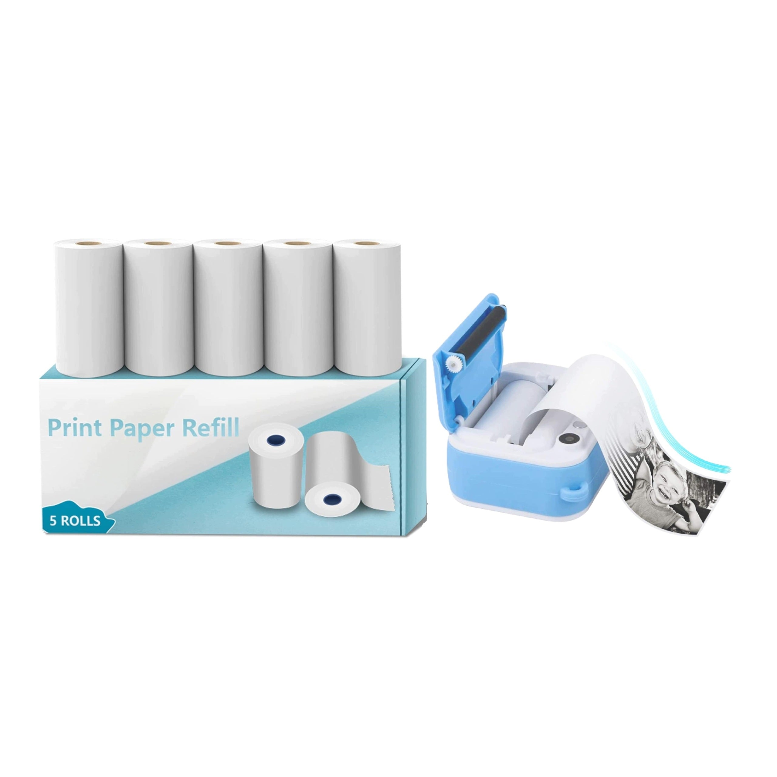Thermal Paper Rolls Instant Camera Cartridges 5 Rolls 5.8 cm