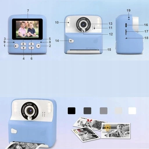 Thermal Printer MINI+3 Rolls Kids Camera For Gift Model 6942146706139