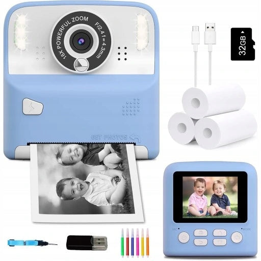 Thermal Printer MINI+3 Rolls Kids Camera For Gift