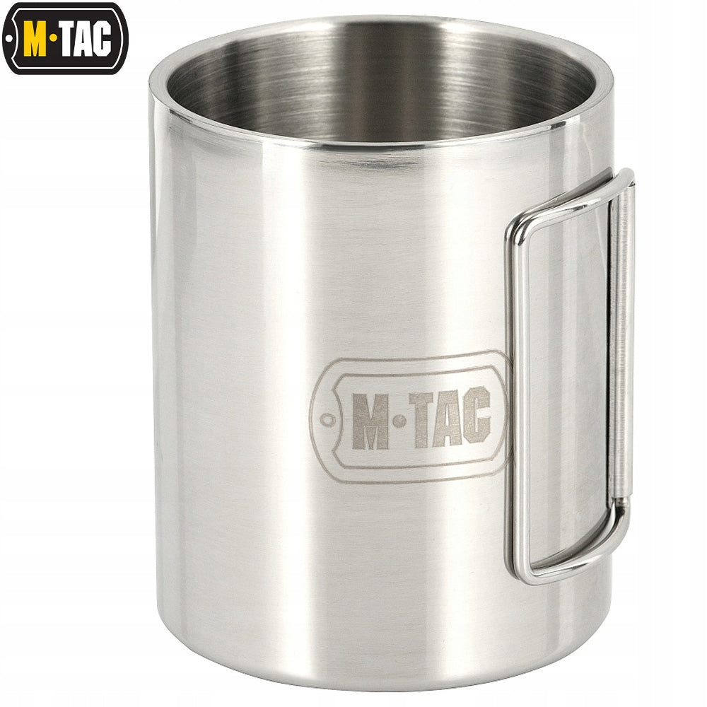Thermal Tourist Mug M-Tac 450ml Double Wall Vacuum Insulation Color silver