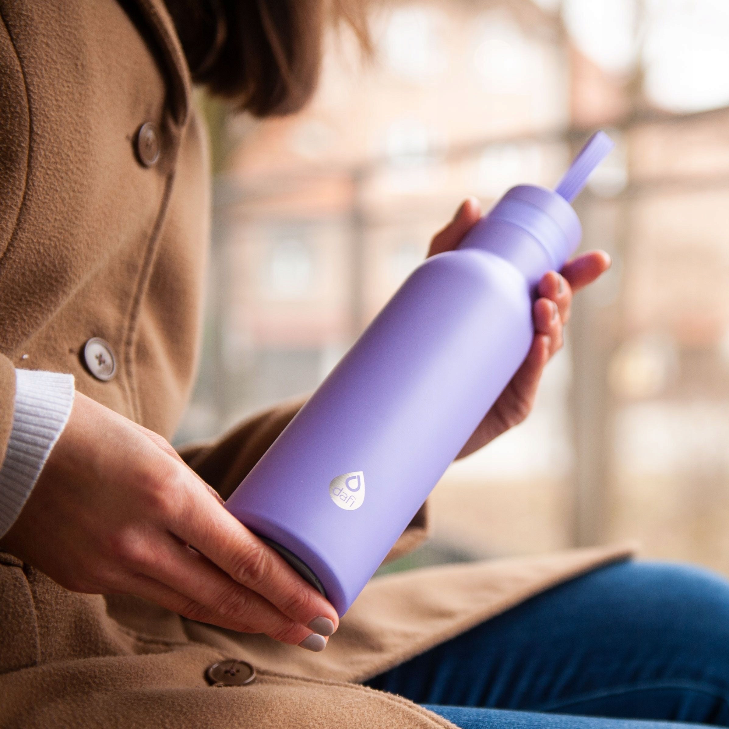 Thermal bottle Dafi EASY stainless steel 490 ml heather / purple Product height 24.4 cm