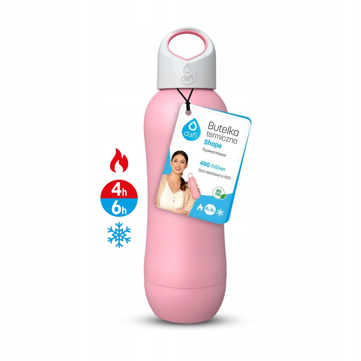 Thermal bottle Dafi Shape 480ml (rose) Color pink