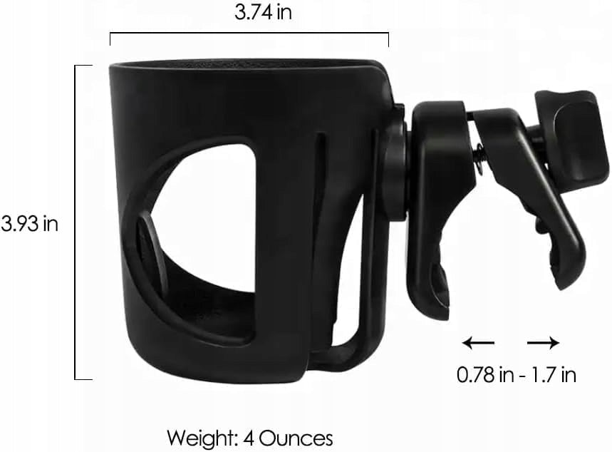 Thermal cup holder attached to a pram or bicycle black Brand no brand