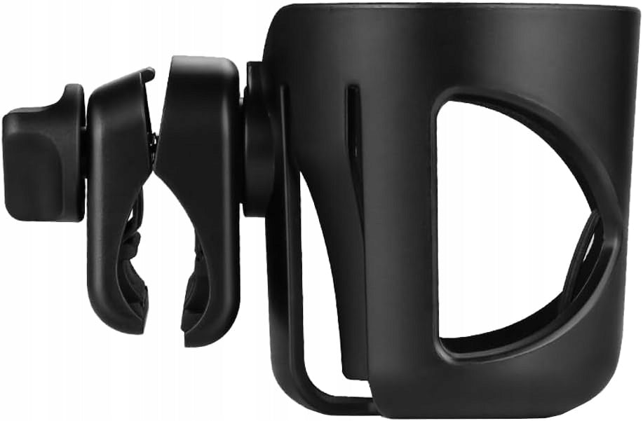 Thermal cup holder attached to a pram or bicycle black