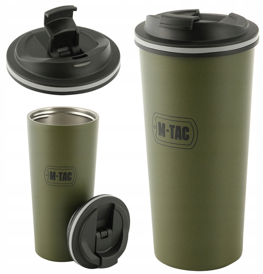 Thermal mug with lid and valve M-Tac 0.45 l Stainless Steel Olive