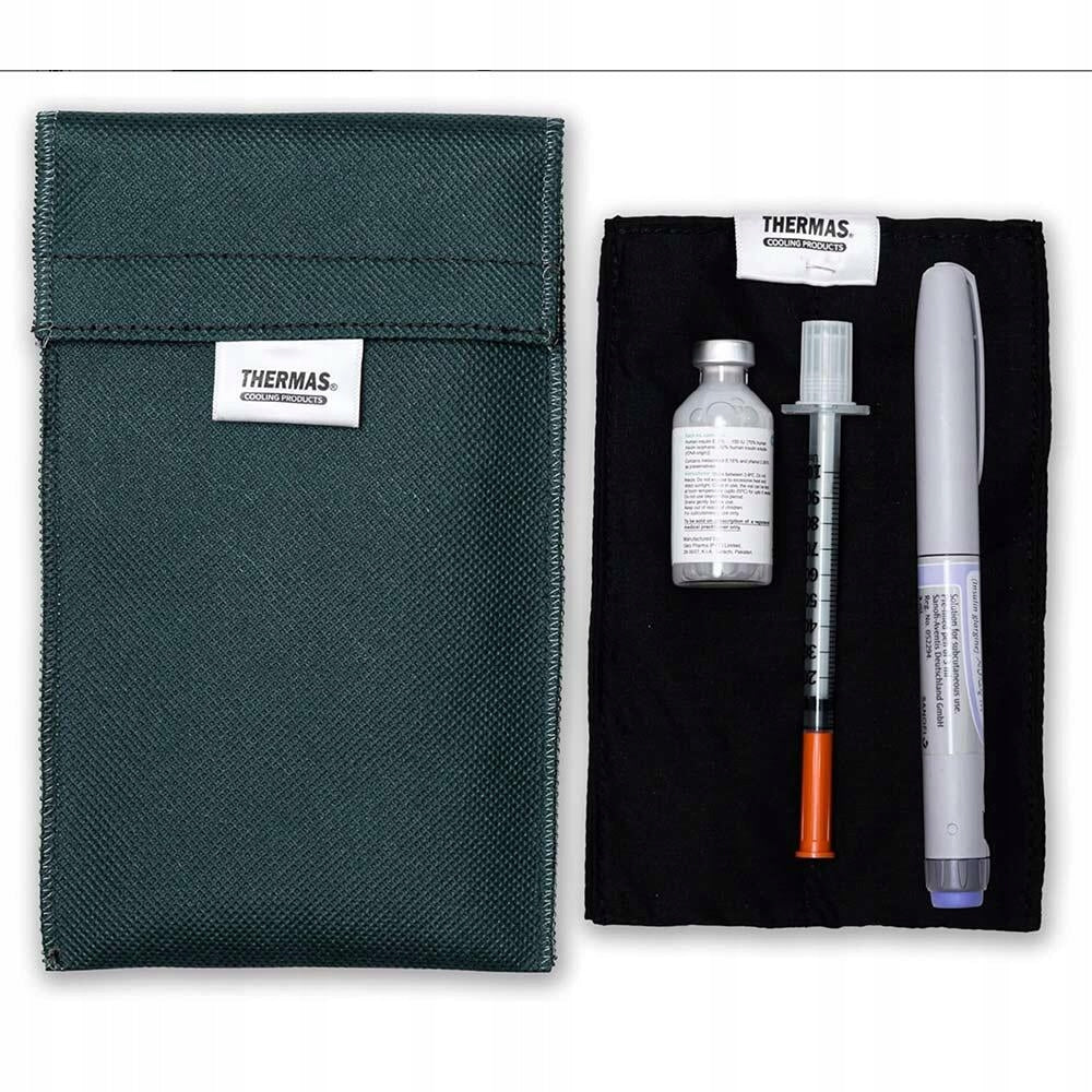 Thermas DUO Cooling case for 2 insulin pens - GREEN Packaging status original