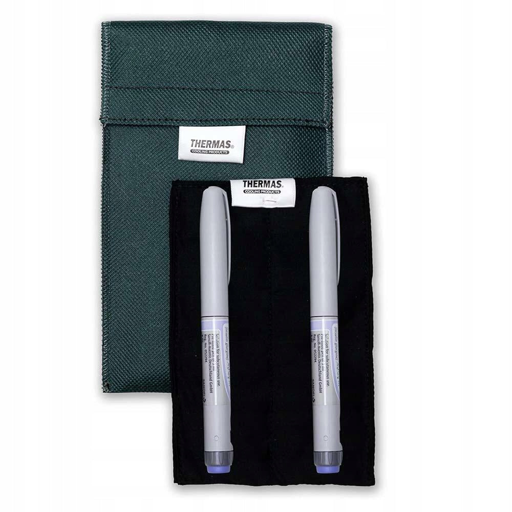 Thermas DUO Cooling case for 2 insulin pens - GREEN