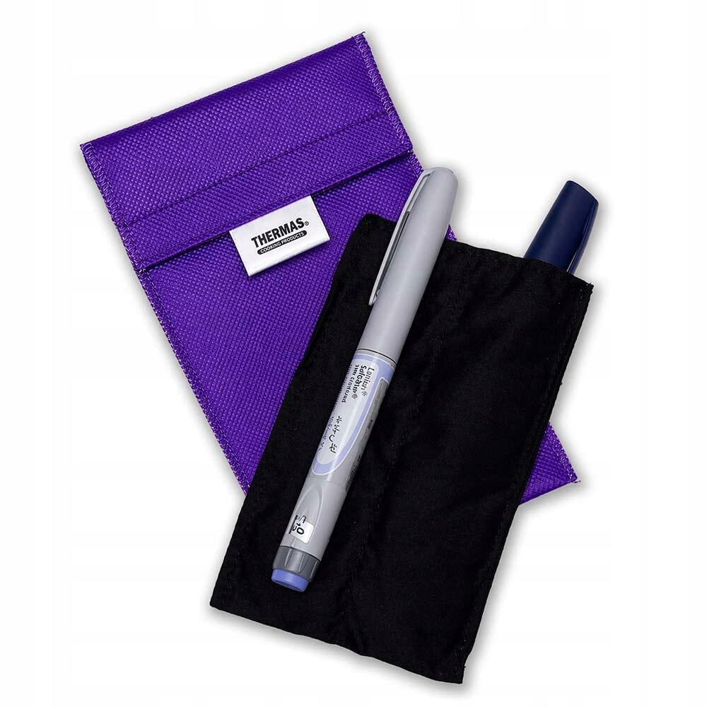 Thermas DUO Cooling case for 2 insulin pens - PURPLE Packaging status original