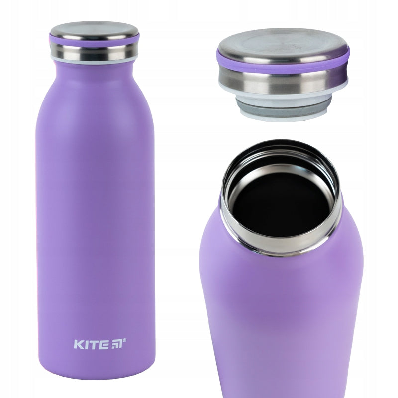 Thermo travel bottle lightweight thermal water bottle 450 ml purple Kite