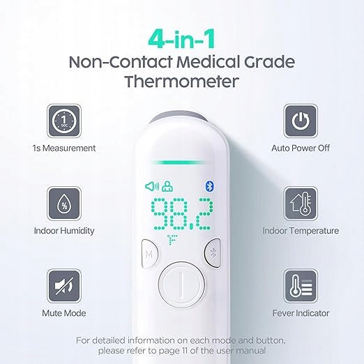 ThermoQuick 3in1 Touchless Thermometer - Temperature and Humidity Measurement Medical device no