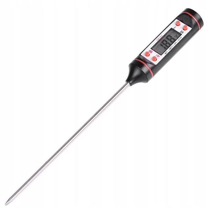 Thermometer with probe for air conditioning kitchen workshop with batteries