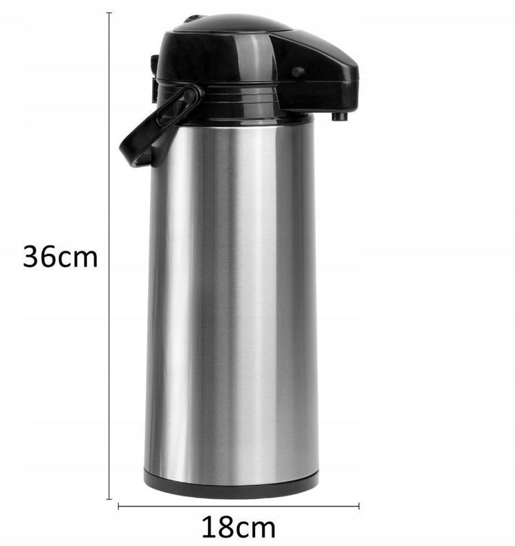 Thermos 1,9l tourist pump glass cartridge large button Color multicolor