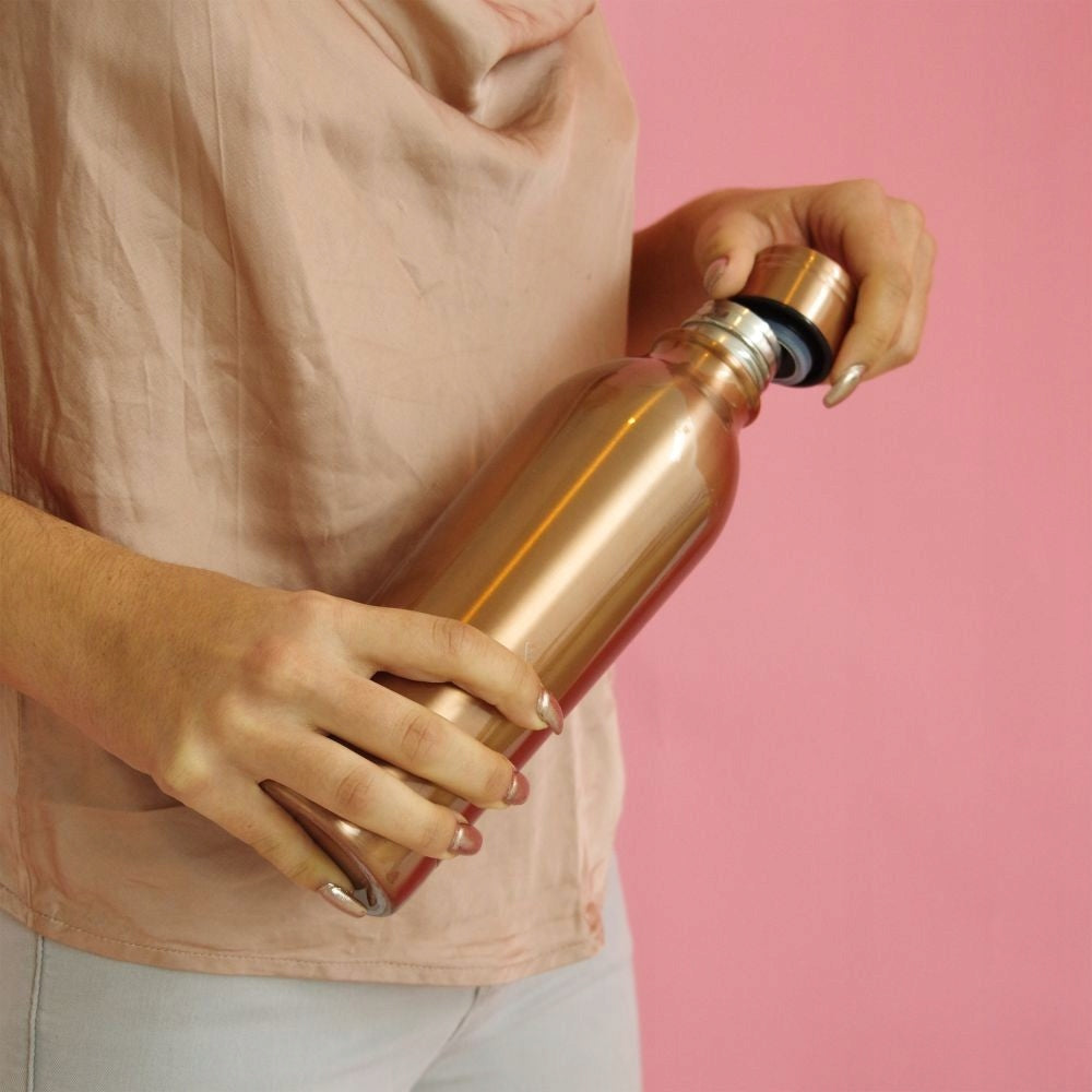Thermos Steel Thermal Coffee Bottle Copper Tea 500 ml ROOT7 Color brown