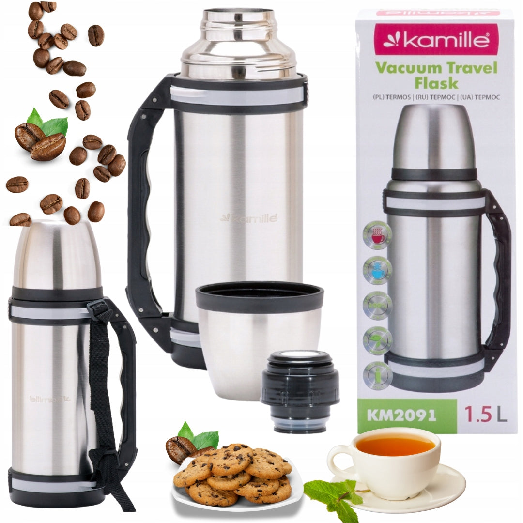 Thermos steel for coffee tea steel Bottle 1.5 L Mug KAMILLE