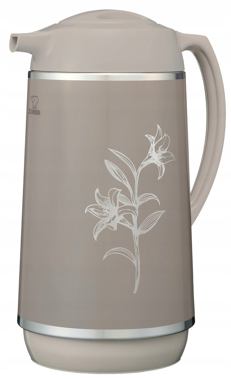 Thermos thermal jug ZOJIRUSHI AHGB-10D-TF 1L glass thermos for drinks Color brown