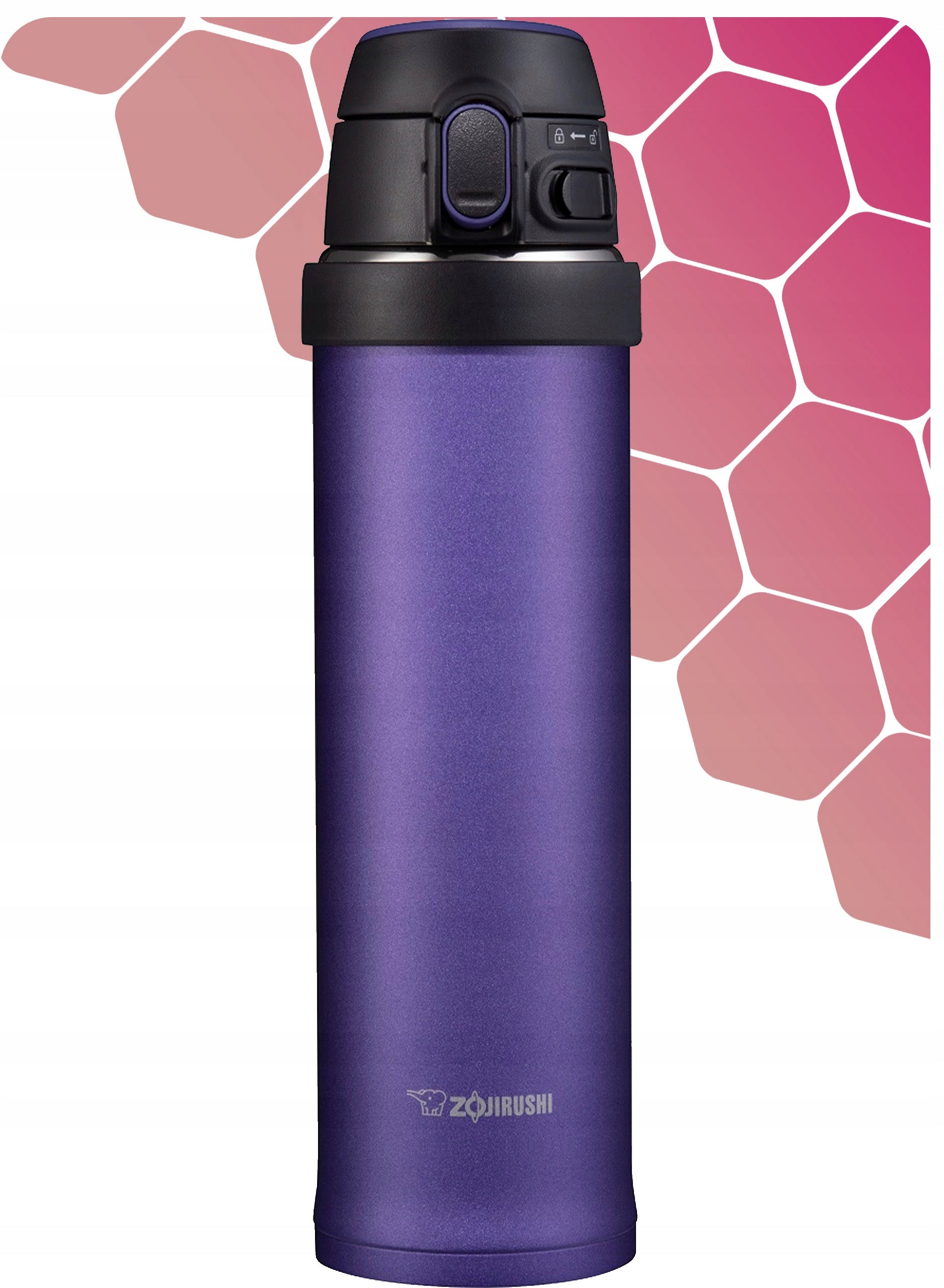 Thermos thermal mug for school work on trip ZOJIRUSHI-QAF 0,6 Color pink