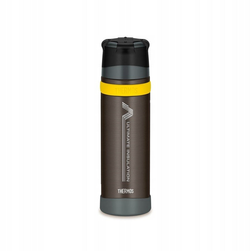 Thermos with cup for extreme conditions - brown