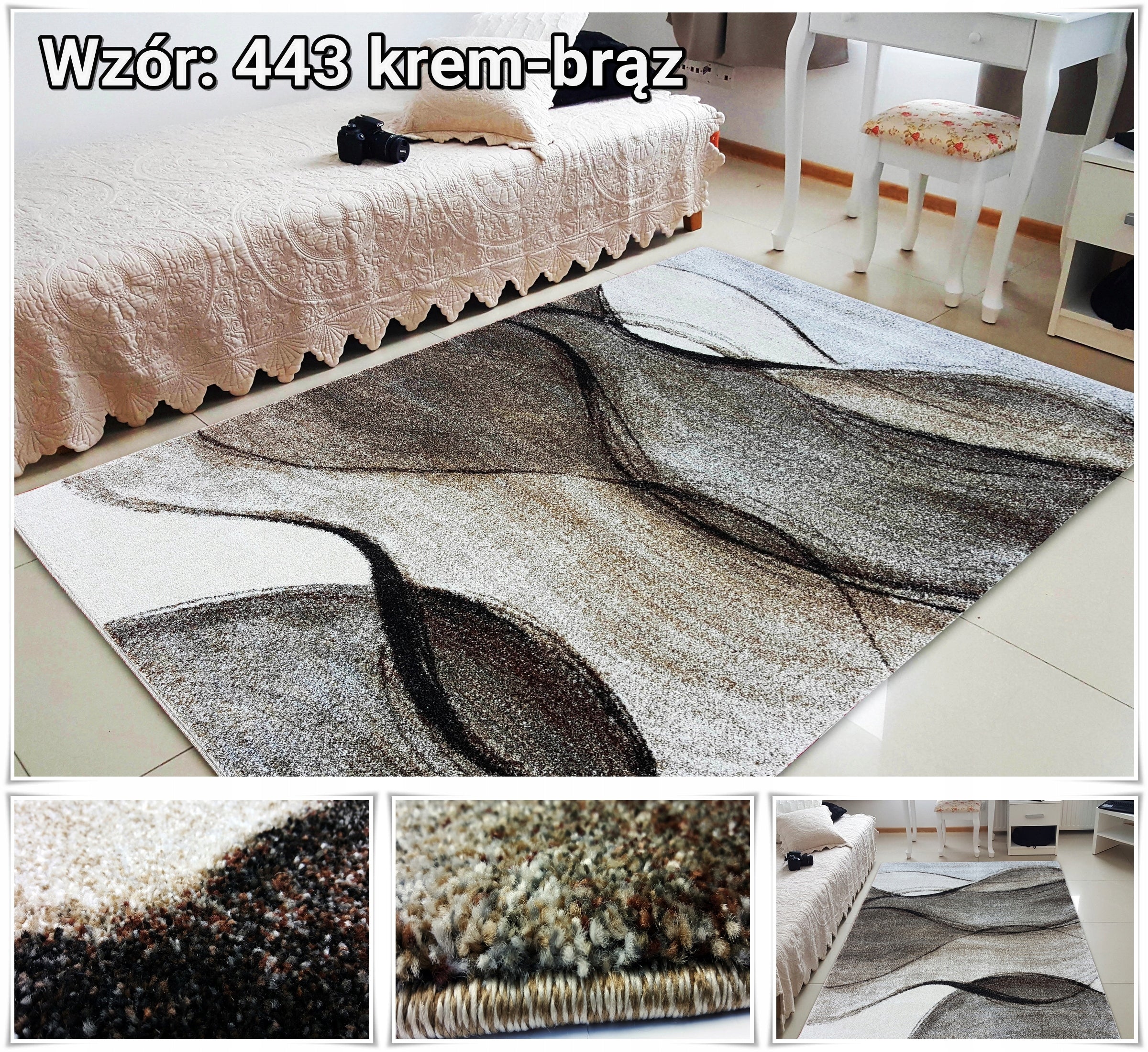 Thick Rio Frieze Carpet Gray Beige Modern 200x290 ~2x3 200x300 Manufacturer code Rio Gruby Nowoczesny Szary Beżowy Mix
