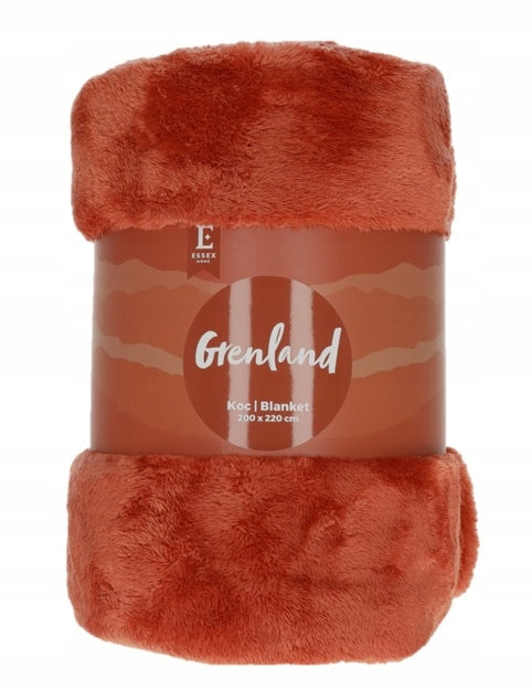 Thick fluffy blanket 150x200 cm copper / ore / orange GRENLAND VII