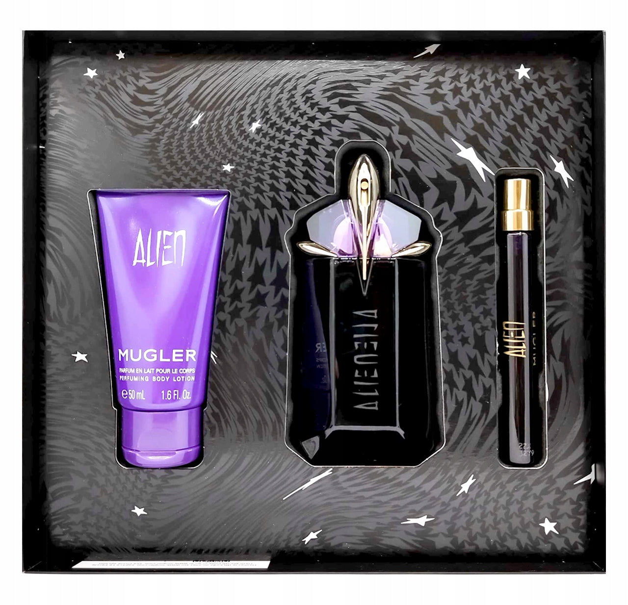 Thierry Mugler Alien EDP 60ml Refillable + Perfume + Lotion Set Packaging status original