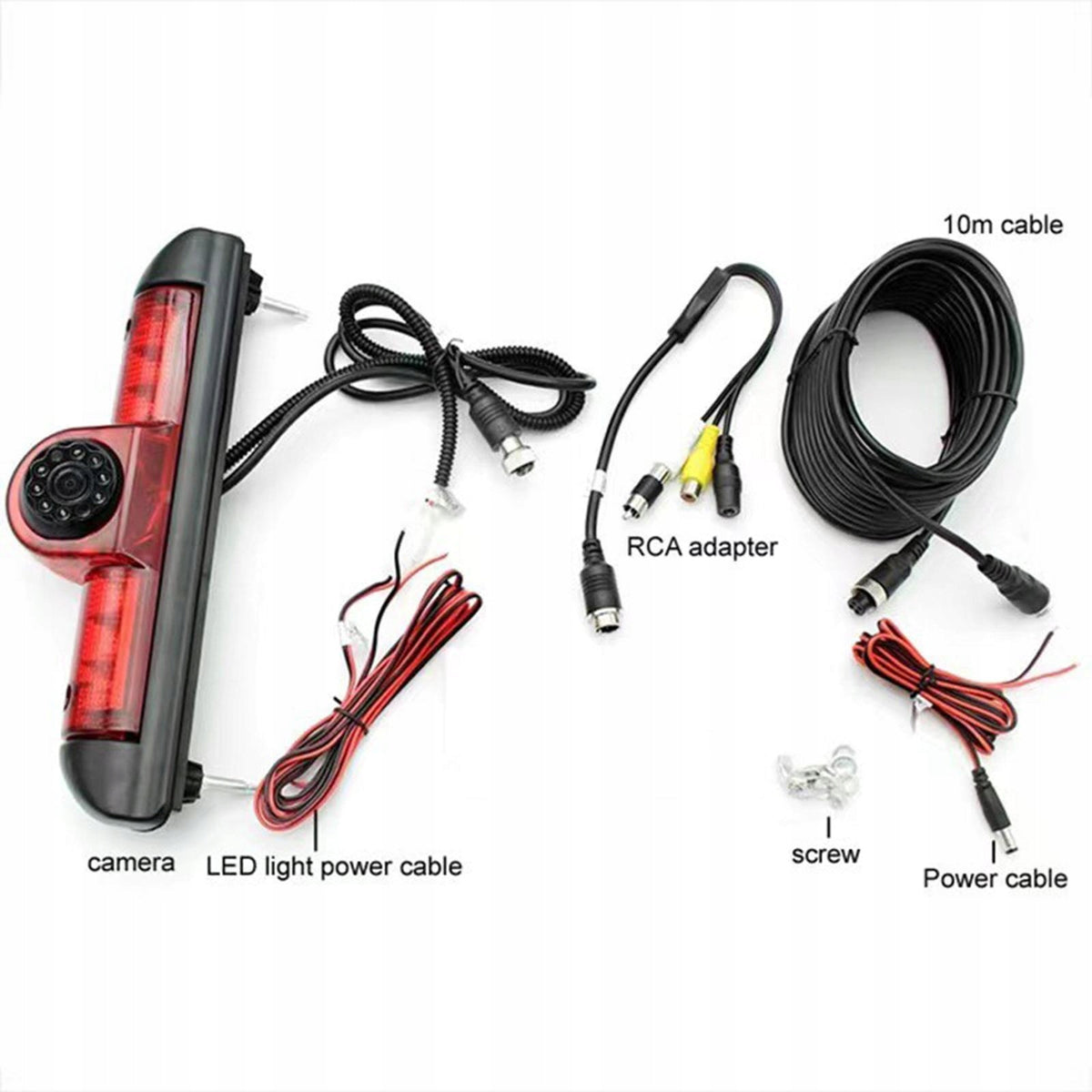 Third Brake Lamp Rear View Camera with Monitor 26cm Long Light Bar Style B Brand no brand