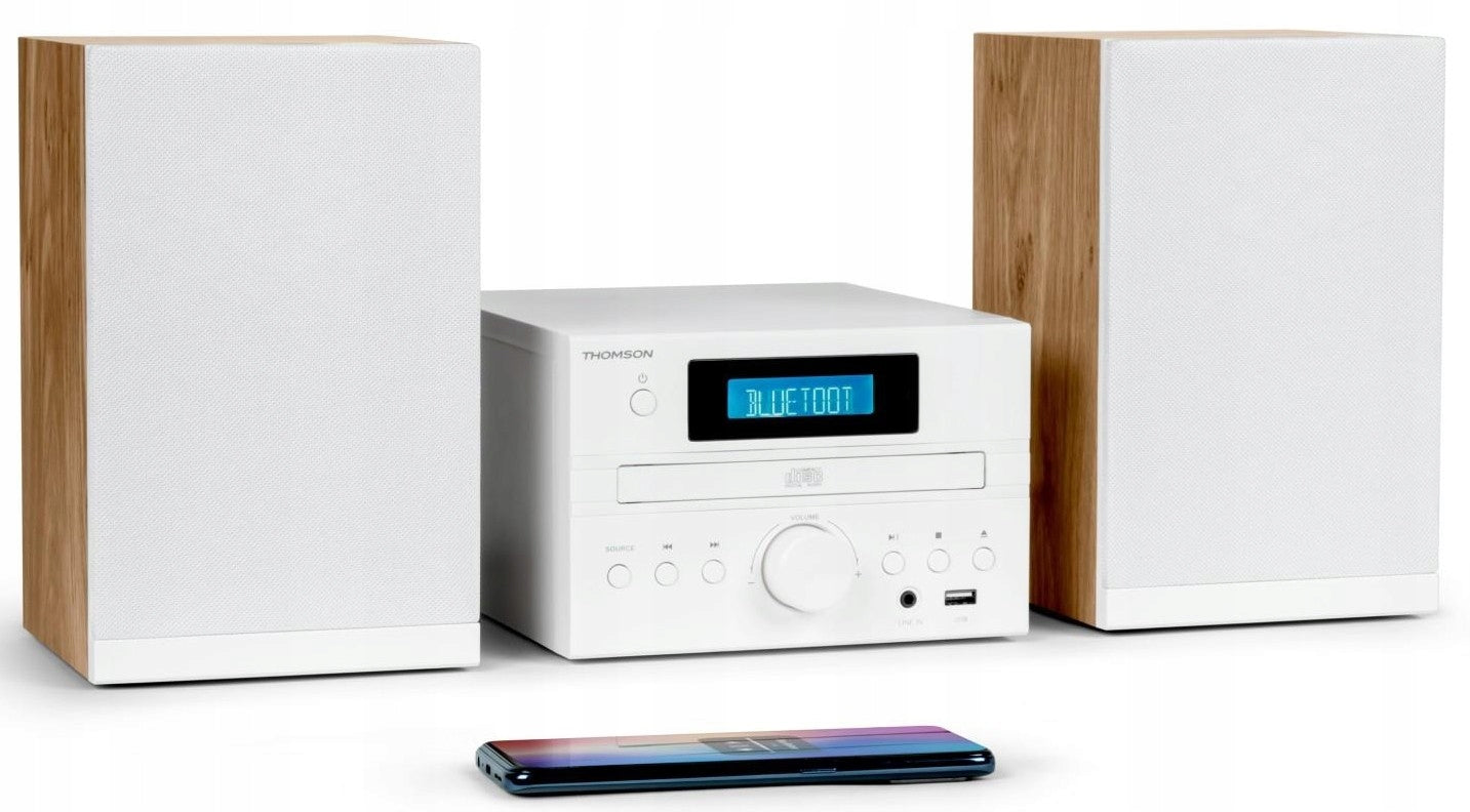 Thomson Mini Tower COSY Bluetooth Bass Boost CD FM Radio 50W White Manufacturer code MIC121BT