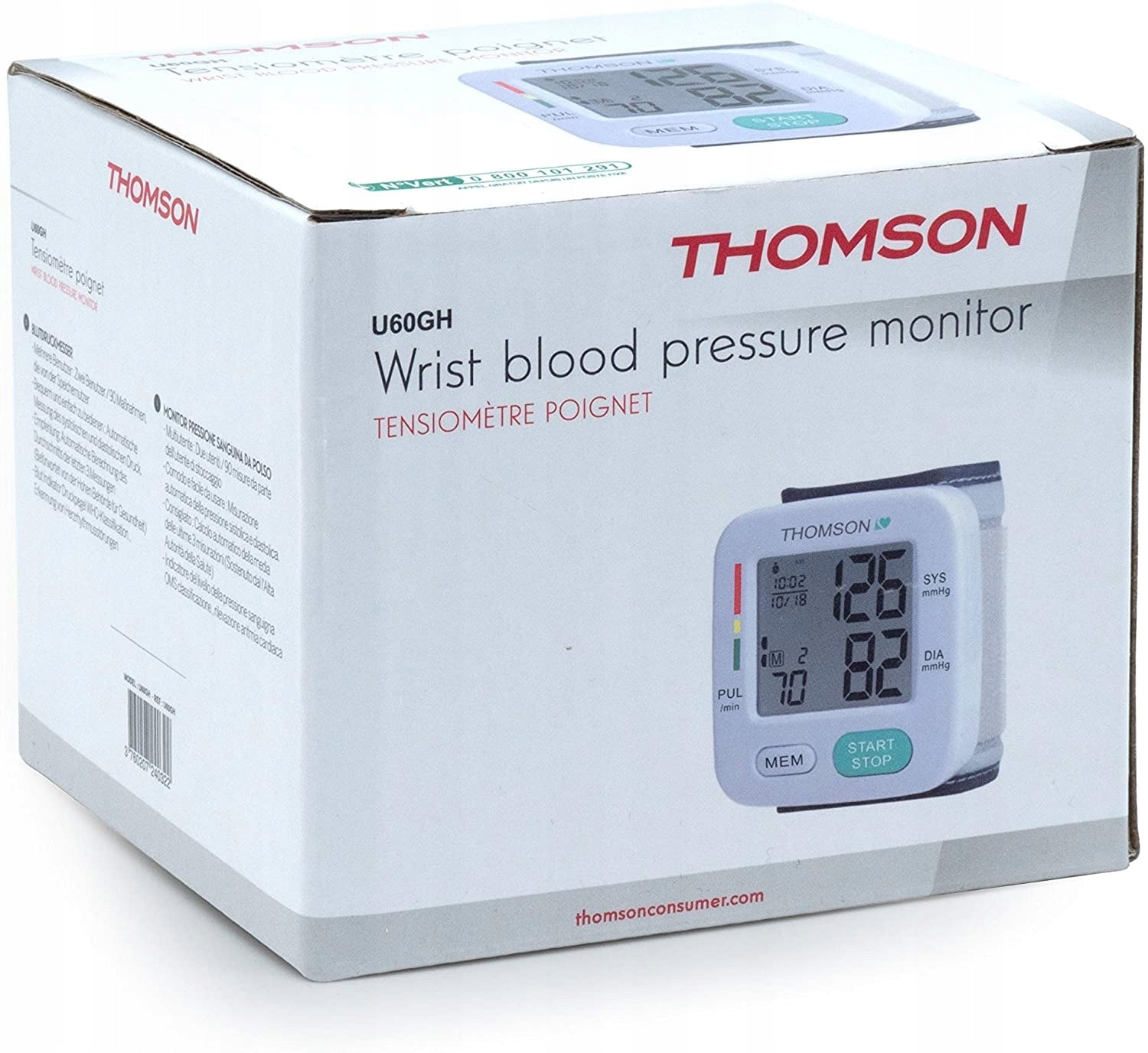 Thomson U60GH Wrist Electronic Blood Pressure Monitor Medical device no