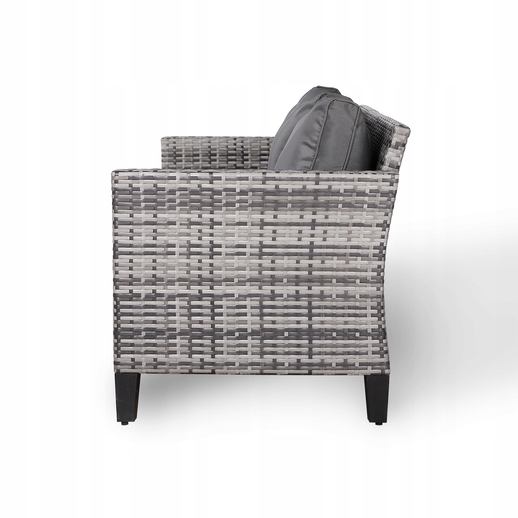 Three Seater Grey Rattan Sofa Main material synthetic rattan
