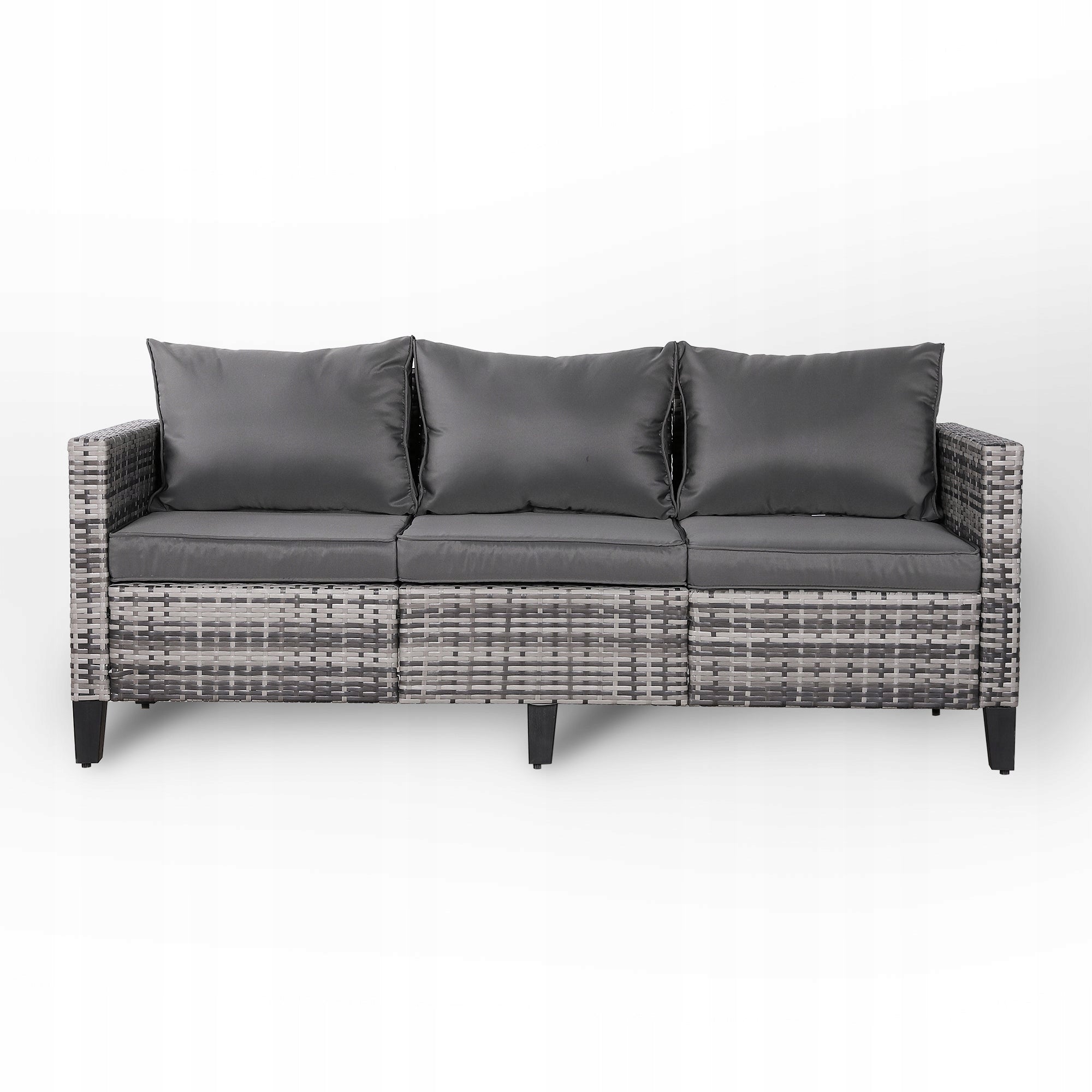 Three Seater Grey Rattan Sofa Manufacturer no brand
