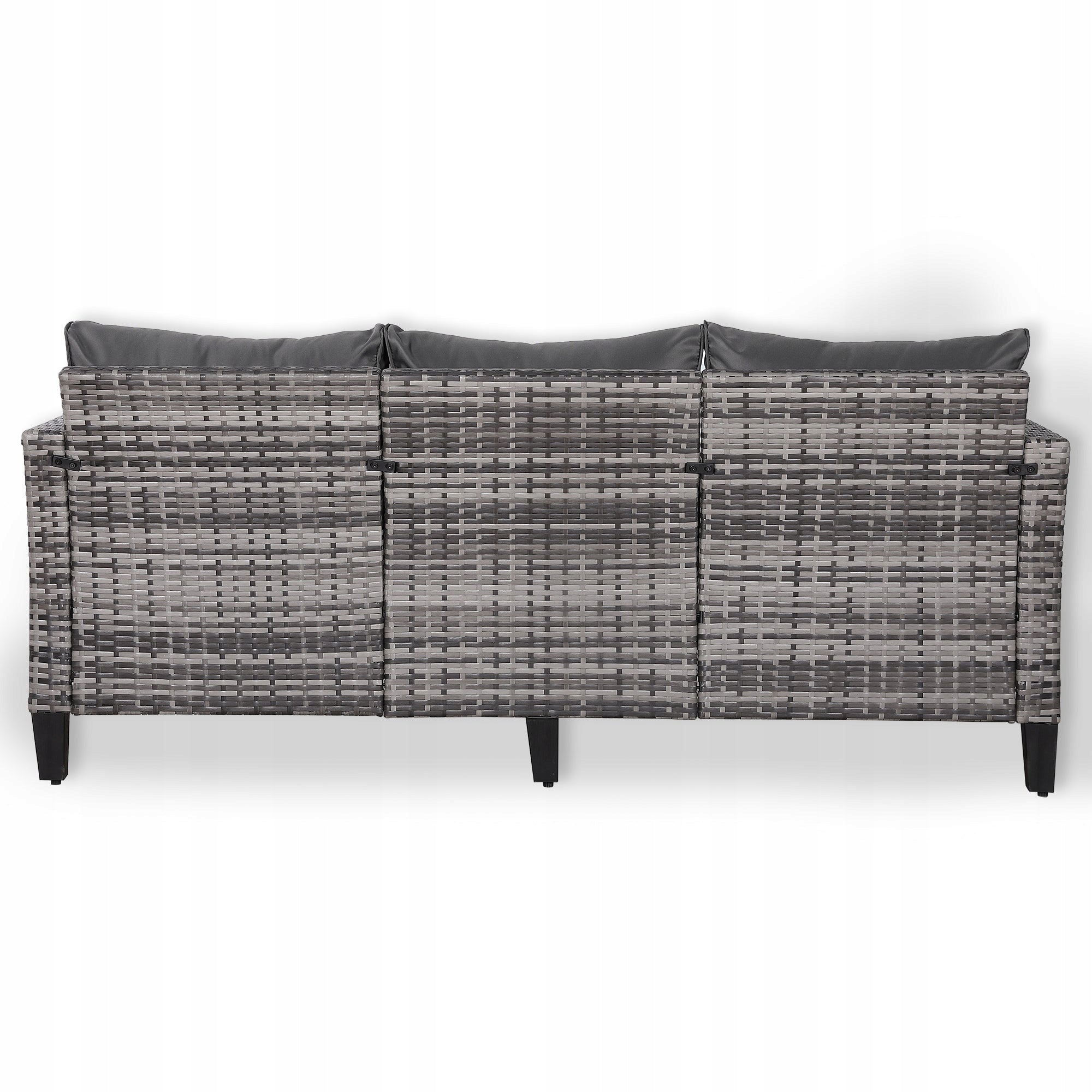 Three Seater Grey Rattan Sofa Number of people 3