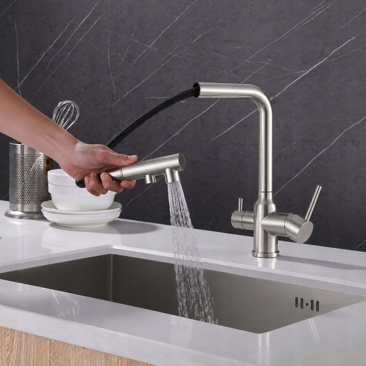Three-Way Battery CHDE LiVra Inox Steel IX Steel Spout WW Packaging status original