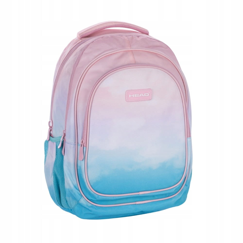 Three-chamber backpack Head pastel clouds ombre blue, pink 27 l