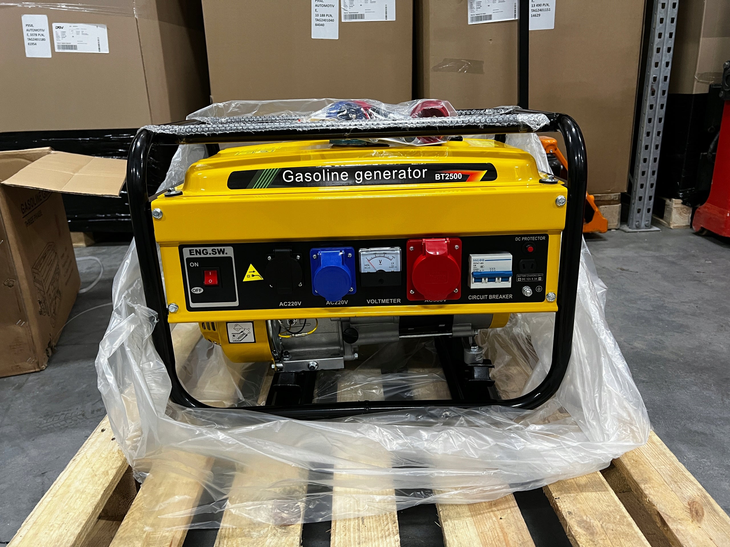 Three-phase portable generator set B2500 COPPER petrol Manufacturer code agregat prądotwórczy 1+3-fazow