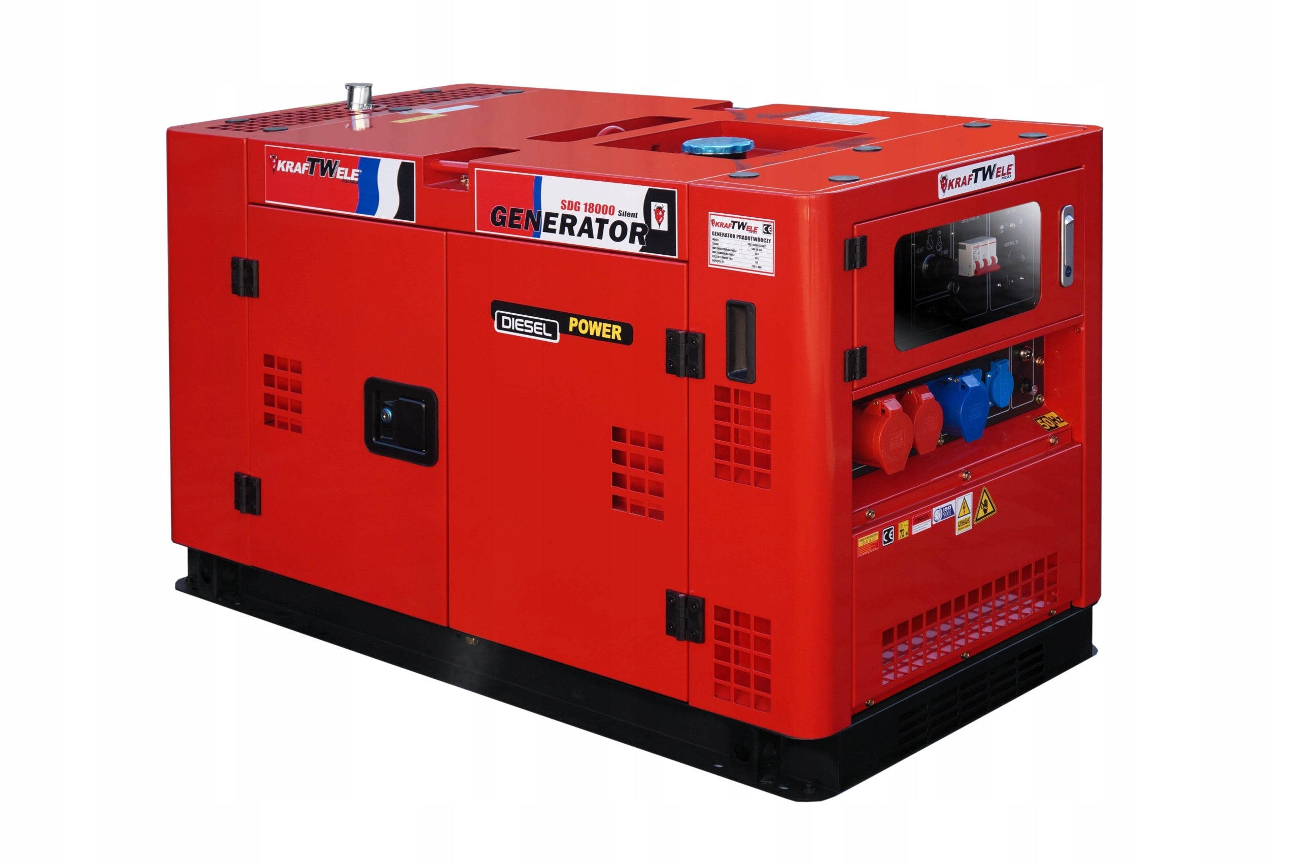 Three-phase portable generator set KrafTWele 14400 W diesel
