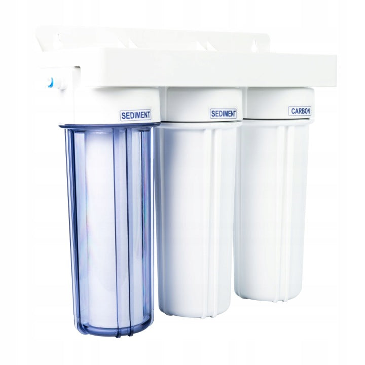 Three-stage system for sink with inserts and tap spout Green Filter Packaging status original