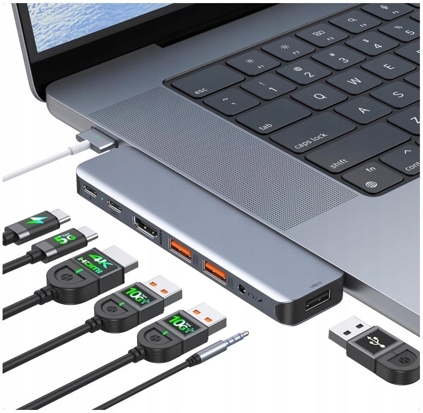 Thunderbolt 3 4 HUB for the latest MacBook M1 M2 M3 M4 HDMI 4K USB 10Gbps