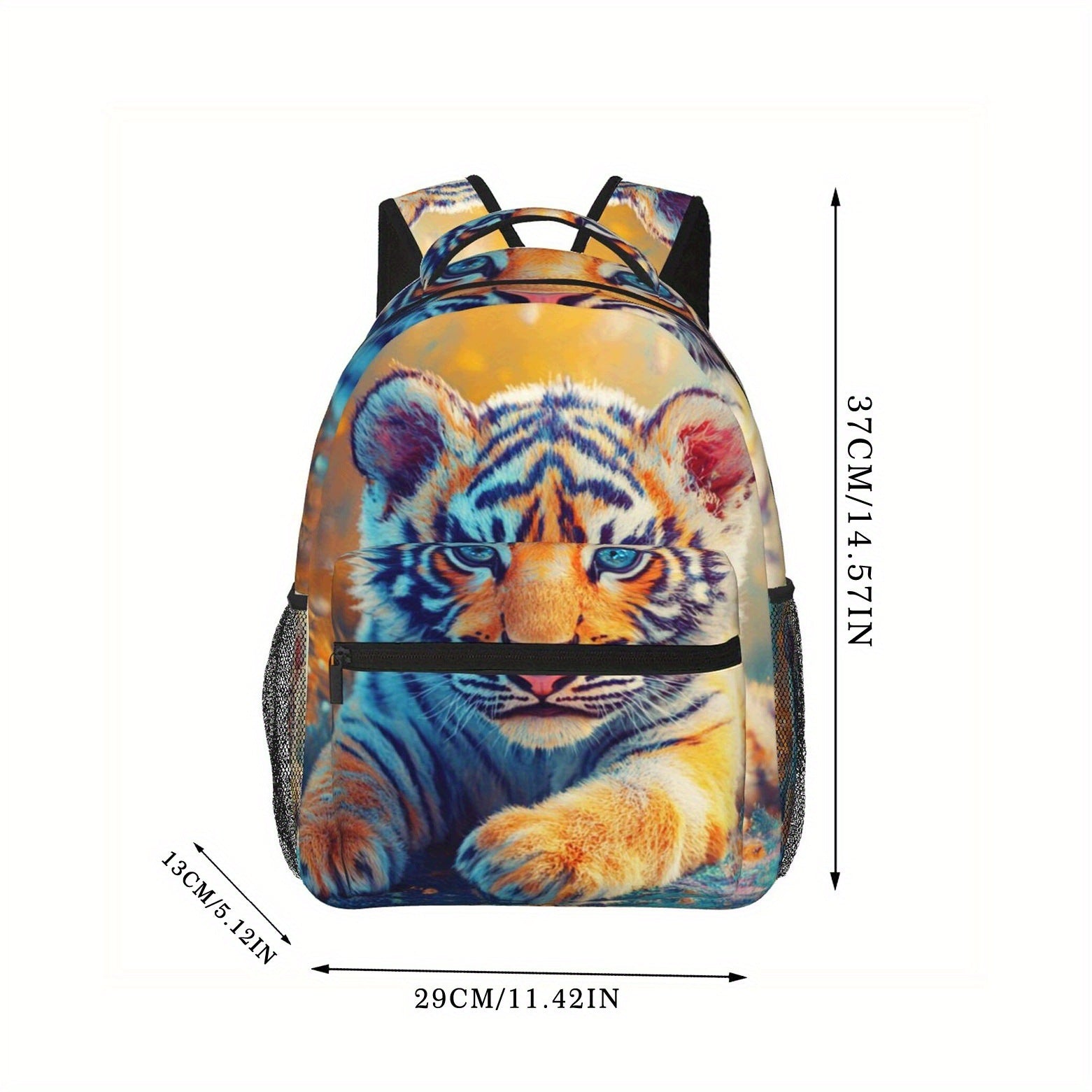 Tiger Cub Print Backpack with Laptop Protection