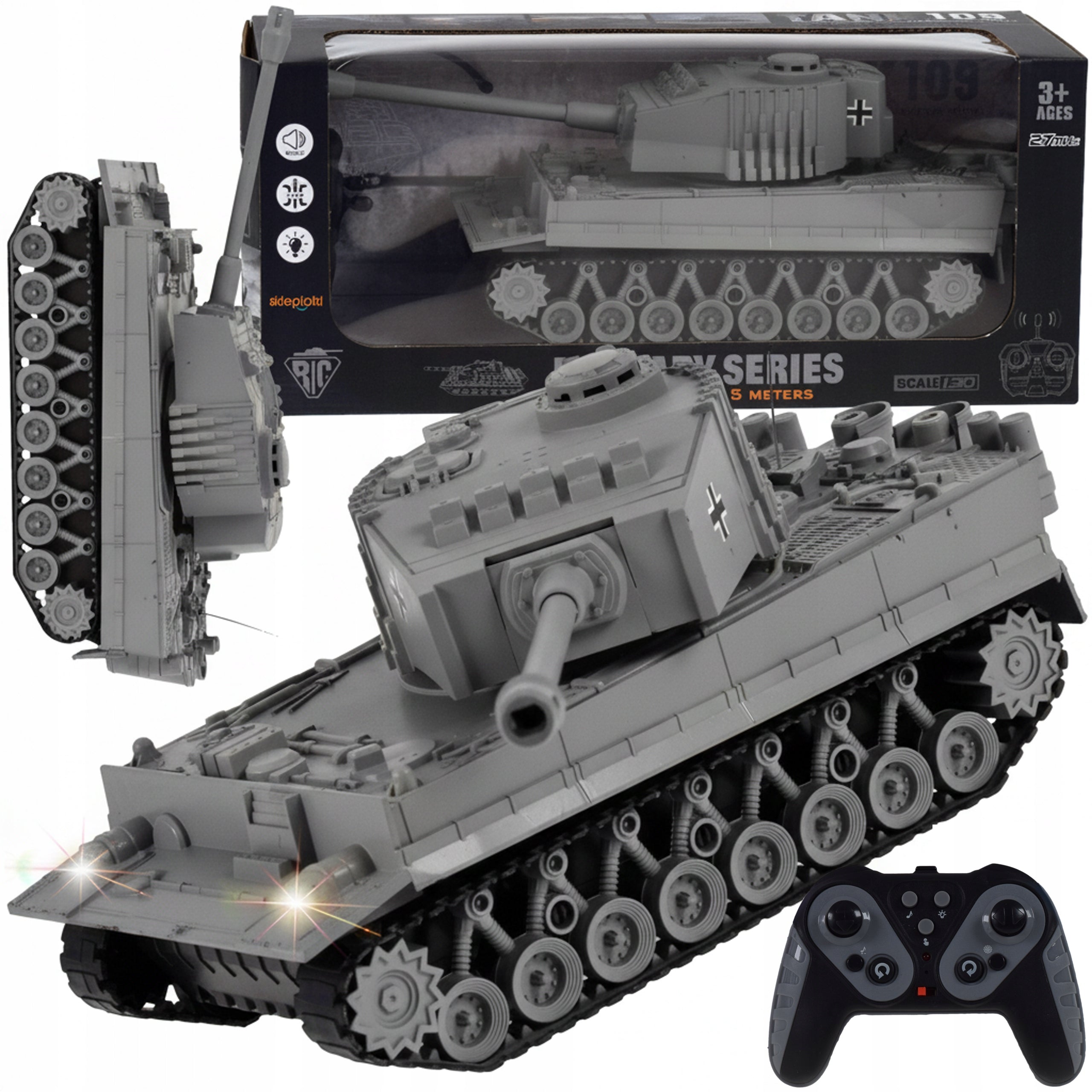 Tiger RC 1:28 Remote Controlled Tank with Light and Sound Effects