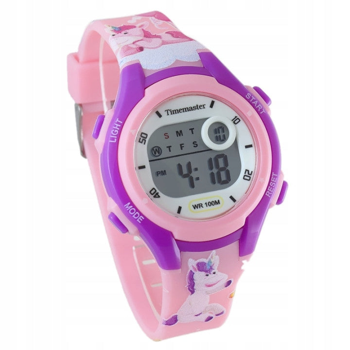 Timemaster LCD children's watch for girls, unicorn theme 007/51 Brand Timemaster