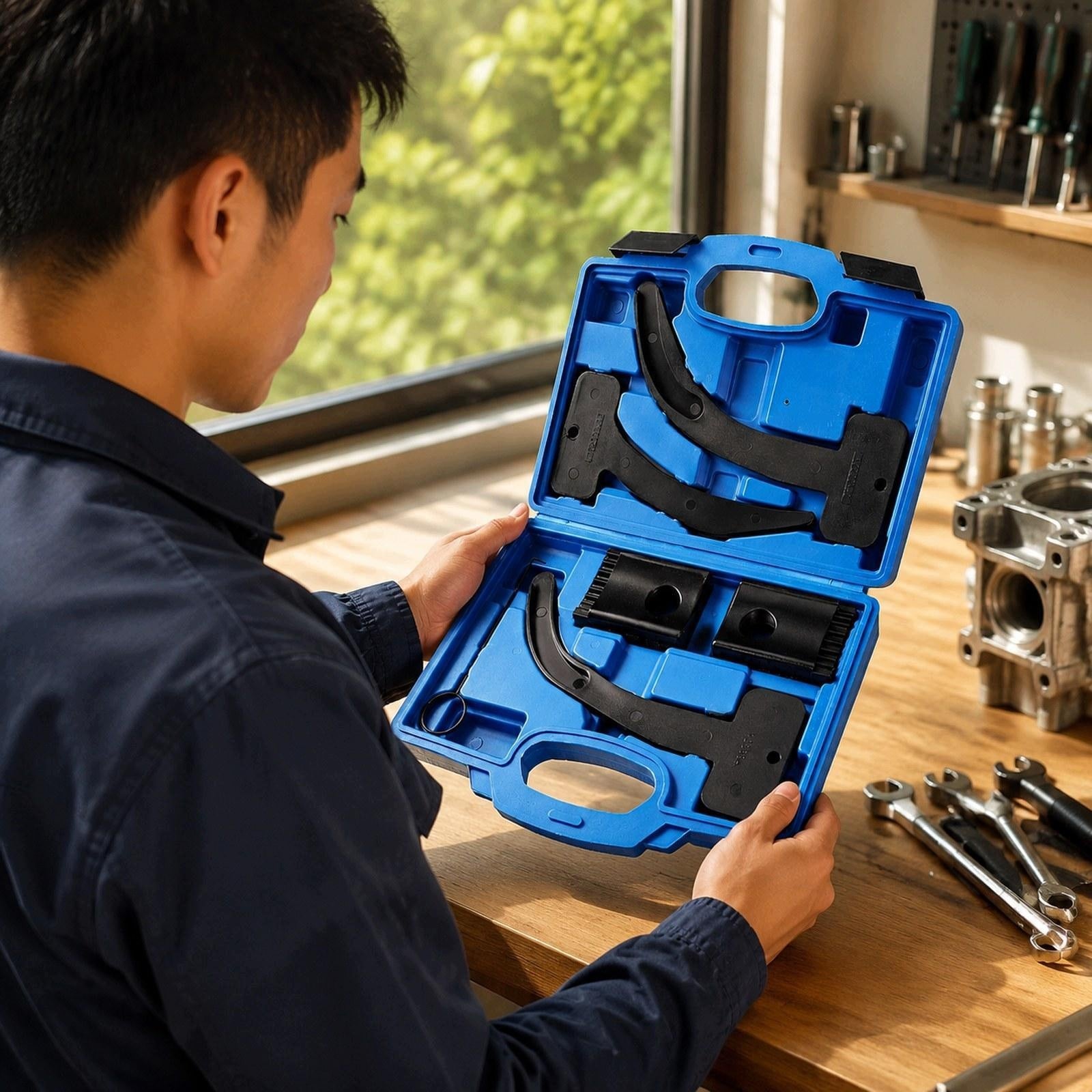 Timing Tool Set Garage Automotive Accessories Camshaft Holding for Blue