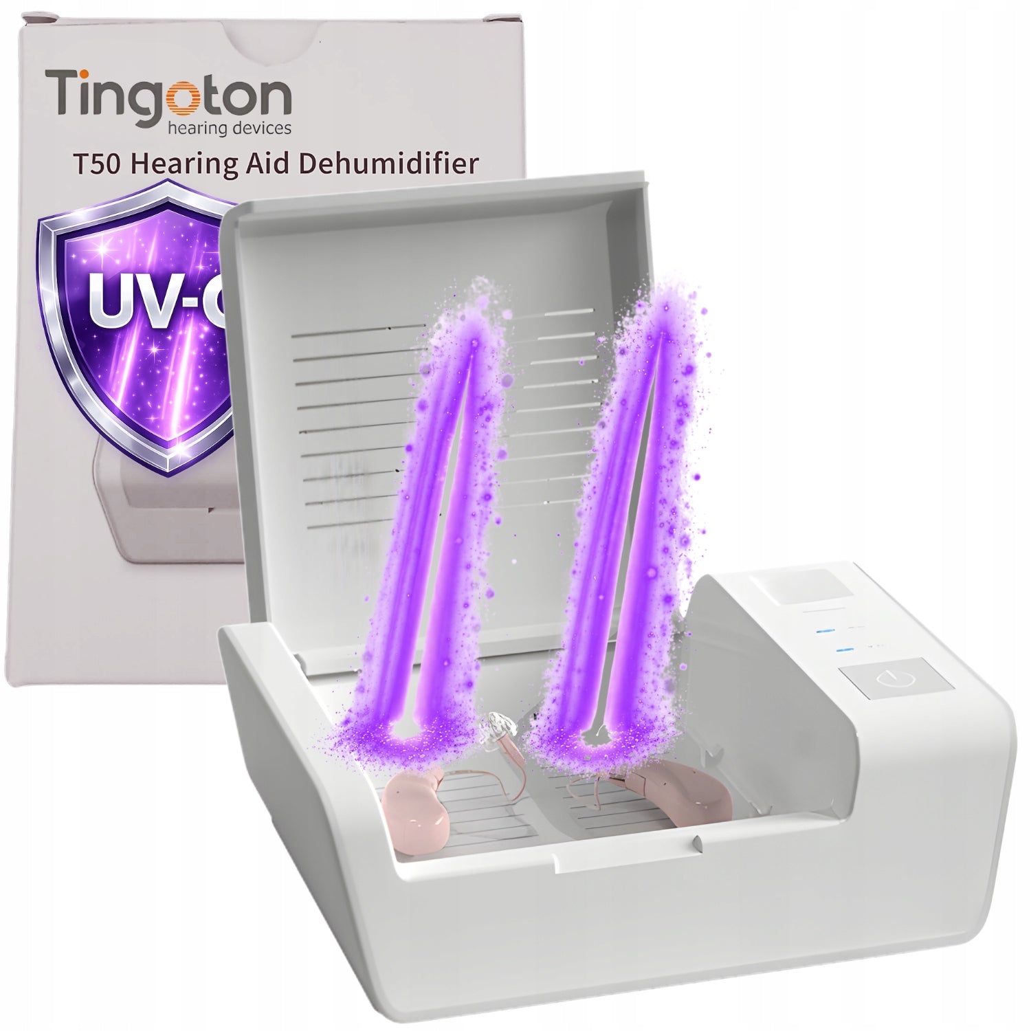 Tingoto T55 UV Hearing Aid Dryer Moisture Dehumidifier Disinfection
