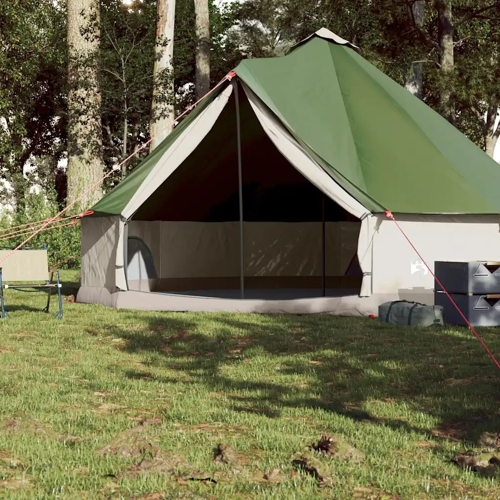 Tipi Family Tent, 8-Person, Green, Waterproof Brand VidaXL