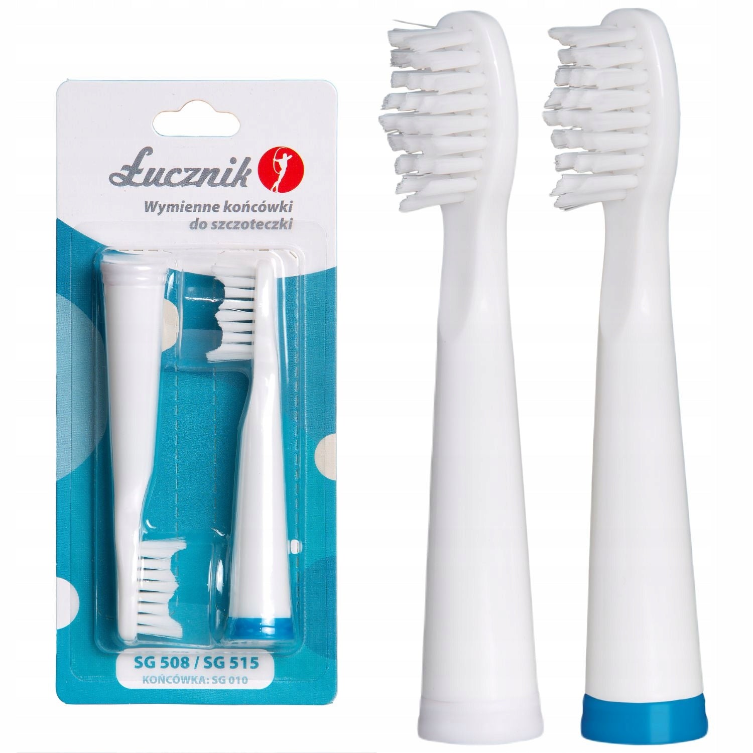 Tips SG-011 for sonic toothbrush Łucznik SG-515 SG-508 2 pcs.
