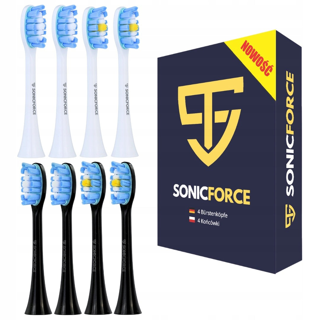 Tips for ALPHA DentiPro STB-03 STB-02 white black replacements 8 pcs.