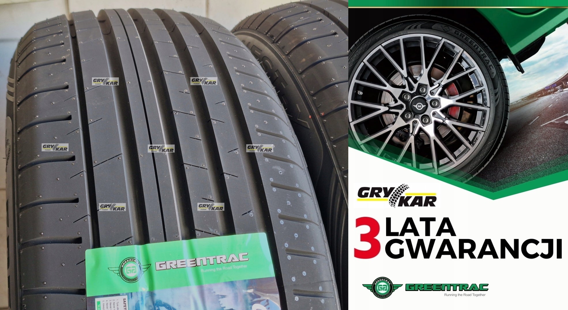 Tires 215/55R17 Greentrac Quest-X due: A 2026 3-year warranty PLN 230/pc.