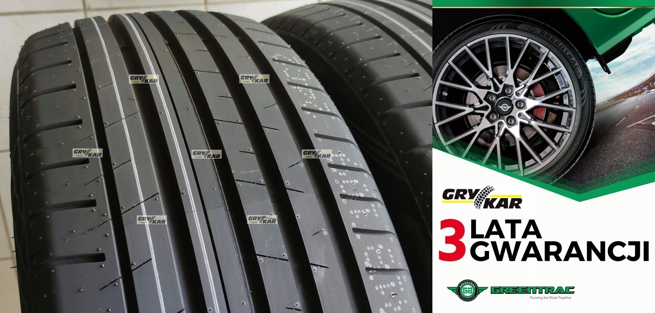 Tires 225/45R18 Greentrac Quest-X, date: A 2026, 3-year warranty, PLN 240/piece