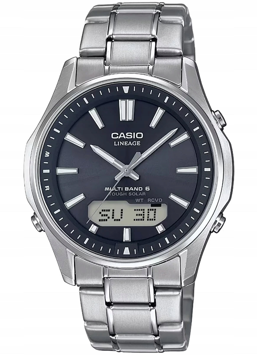 Titanium Men's Watch on Bracelet Casio LCW-M100TSE SAPPHIRE Wave Ceptor Brand CASIO