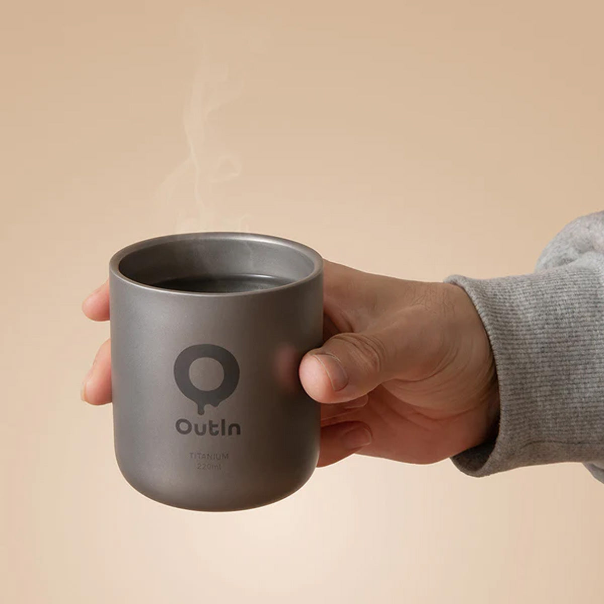 Titanium mug with Thermal Insulation for OUTIN NANO 220ml 78g Manufacturer code OT-TICUP-01