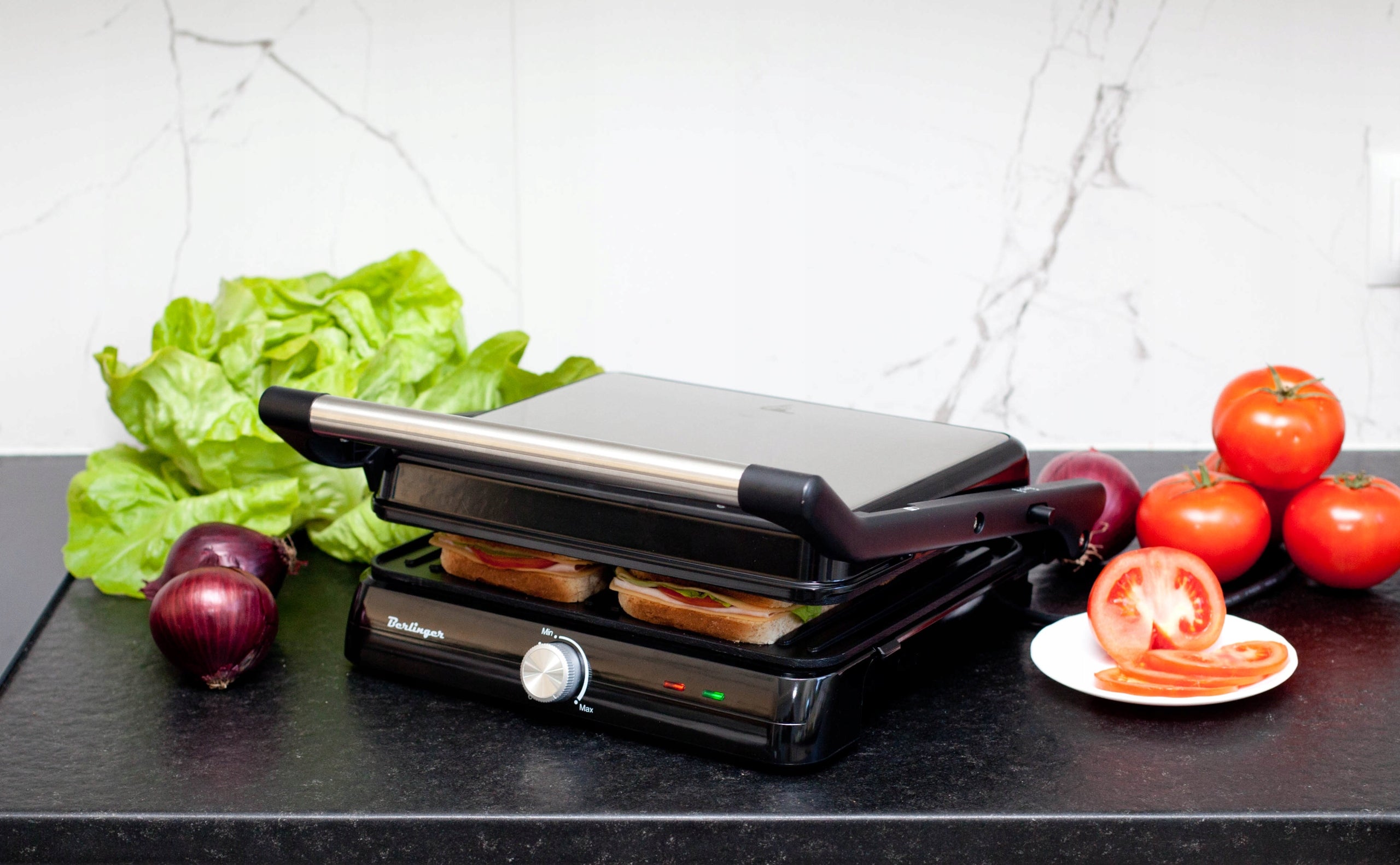 Toaster BERLINGER electric grill| panini toaster | folding 180° 2400W EAN (GTIN) 5903689795777