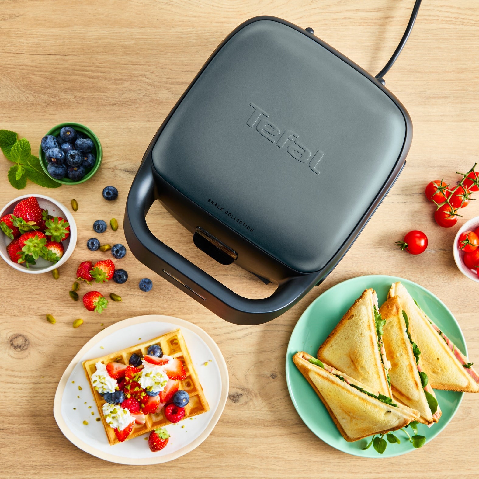 Toaster Waffle Iron TEFAL Snack Collection SW862BF0 700W Power rating 700 W